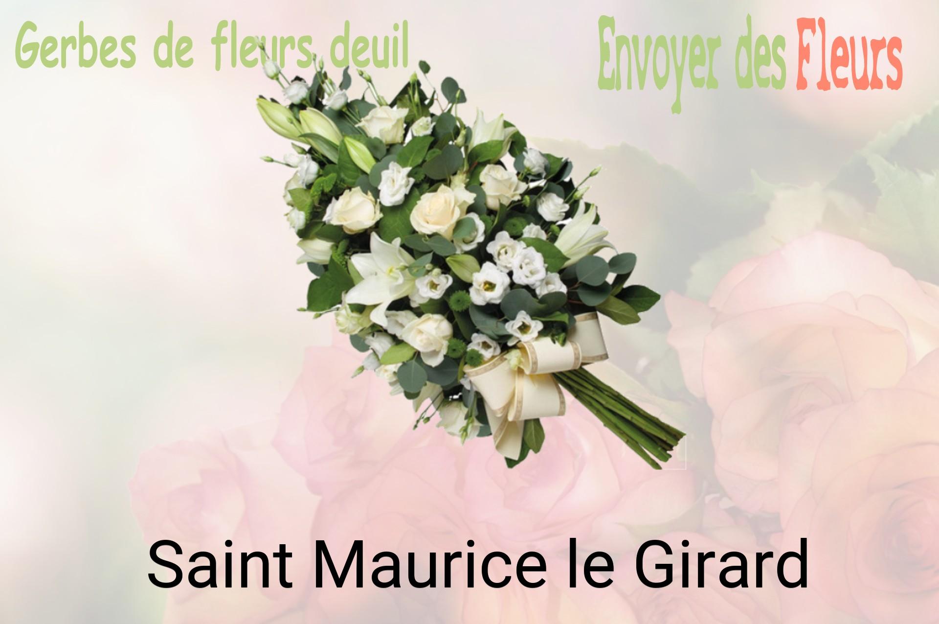 Gerbe de fleurs de deuil livrée à Saint-Maurice-le-Girard